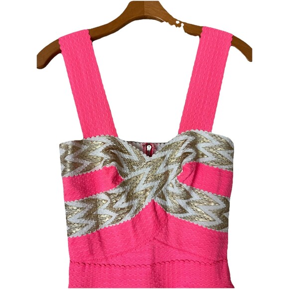 Day & Night Neon Pink Ballerina Stretch Band Dress, Knee Length,‎ Slimming, SZ S - Picture 3 of 7